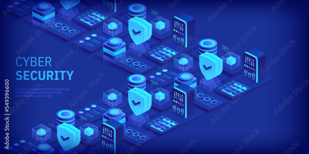 Cyber security. Data protection. Information privacy. Global network security. Technology background for banners, posters, site templates, mobile applications. Vector illustration Cyber security. Data protection. Information privacy. Global network security. Technology background for banners, posters, site templates, mobile applications. Vector illustration