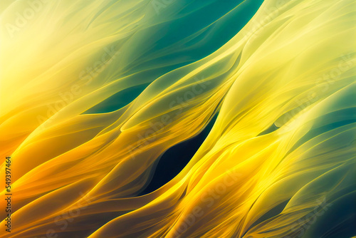 abstract yellow smoke background generative ai illustration