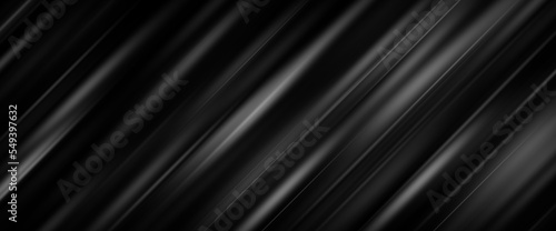 Black and White gradient diagonal lines abstract background. Stylish monochrome striped texture modern design element for technology, business background. 3D rendering. 3D illustration.