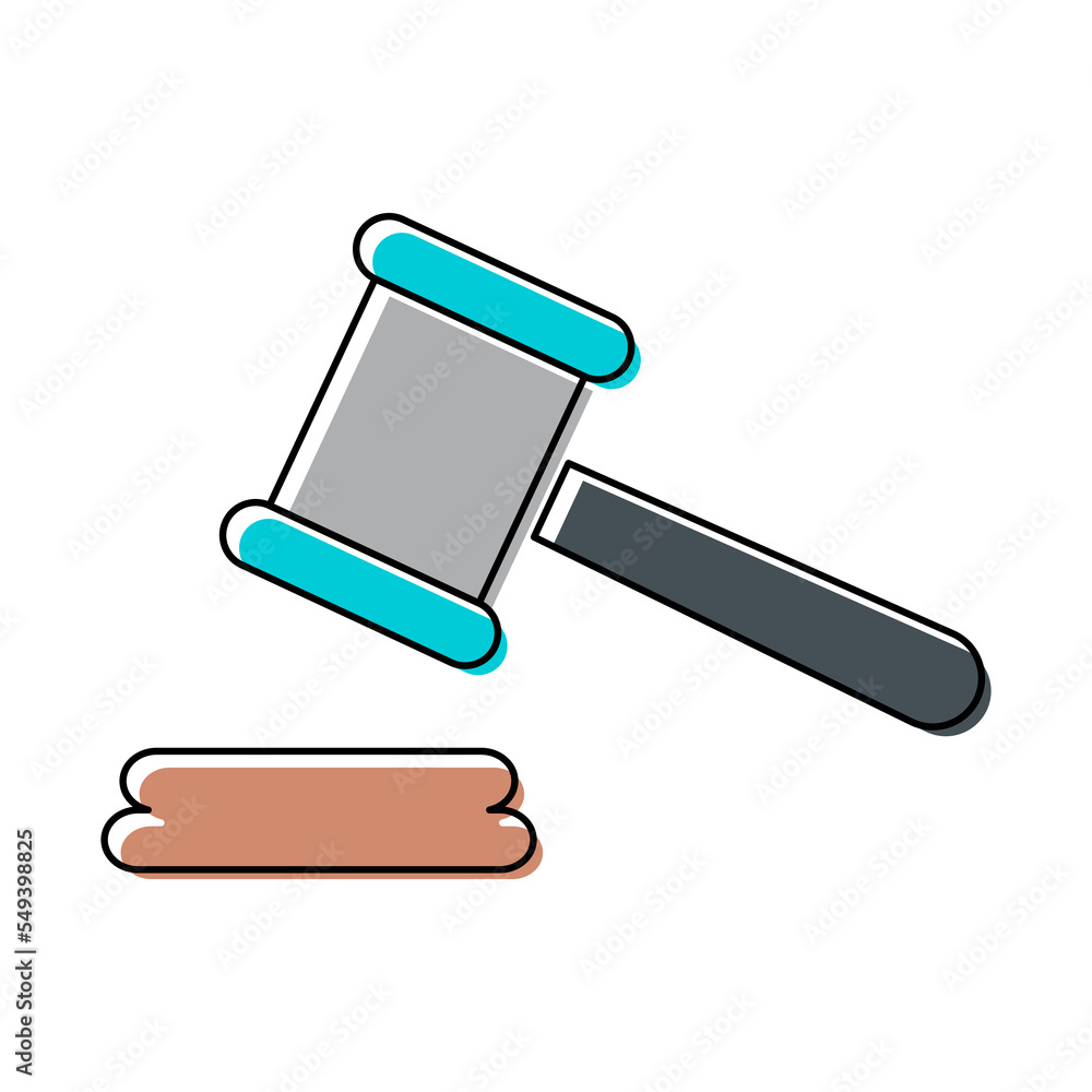 Judge hammer icon, law auction symbol, gavel justice sign vector illustration button Judge hammer icon, law auction symbol, gavel justice sign vector illustration button