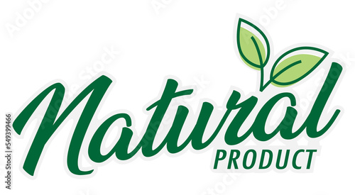 Natural product badge transparent design element.
