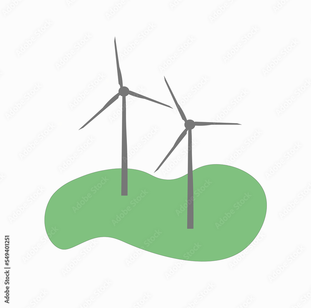wind turbine on green grasss wind turbine on green grasss
