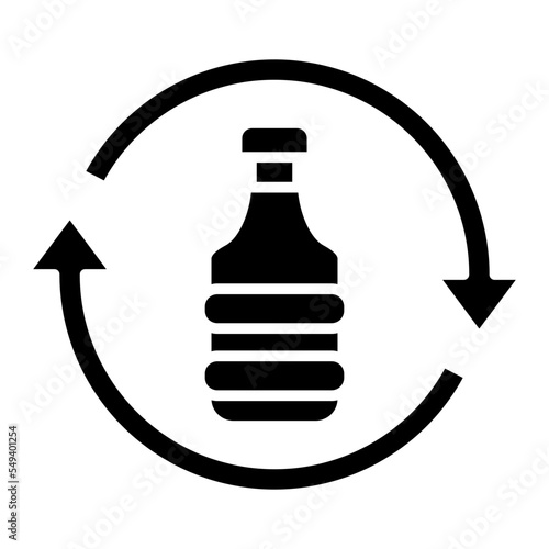 plastic recycle icon style