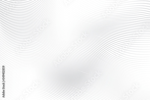 Abstract  white and gray color  modern design stripes background with geometric round shape  wave pattern. Vector illustration.