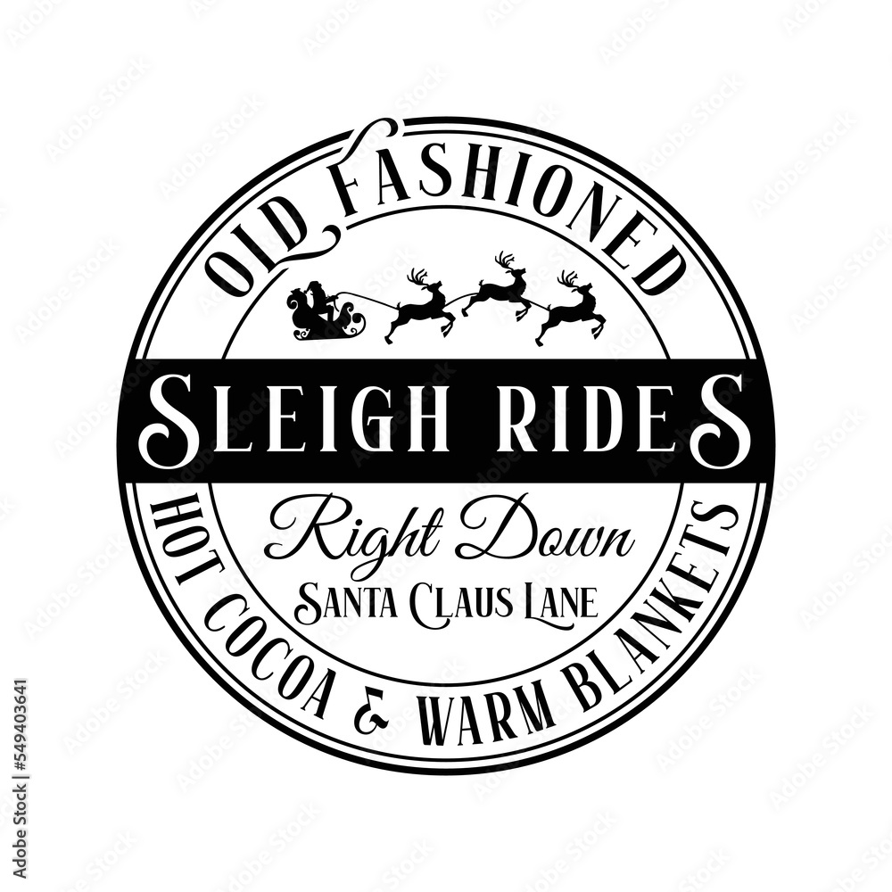 Old fashioned sleigh rides right down Santa Claus lane