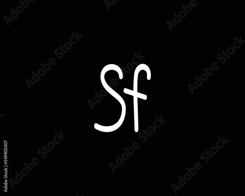 Creative SF letter logo design template vector