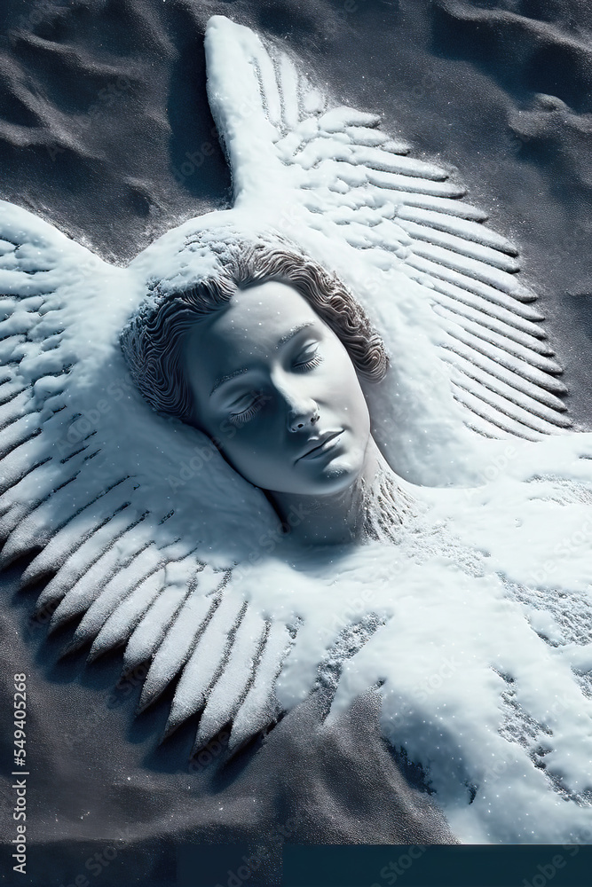 Christmas snow angel, what would a snow angel really look like
