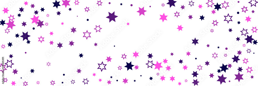 Falling confetti stars. Blue and pink stars on a white background. Festive background. Abstract texture on a white background. Design element. Vector illustration, eps 10. Falling confetti stars. Blue and pink stars on a white background. Festive background. Abstract texture on a white background. Design element. Vector illustration, eps 10.