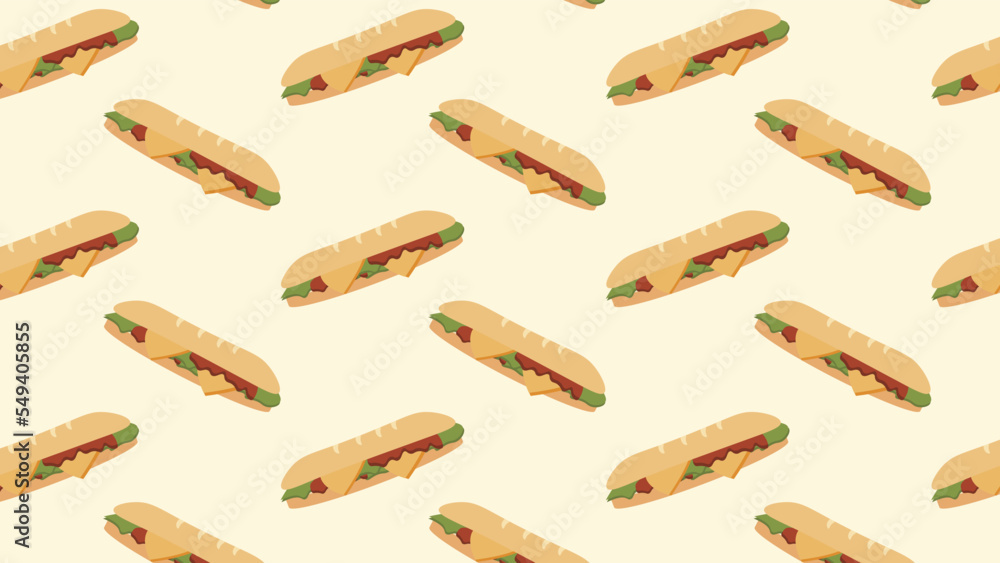 submarine sandwich desing banner, poster, background pattern submarine sandwich desing banner, poster, background pattern