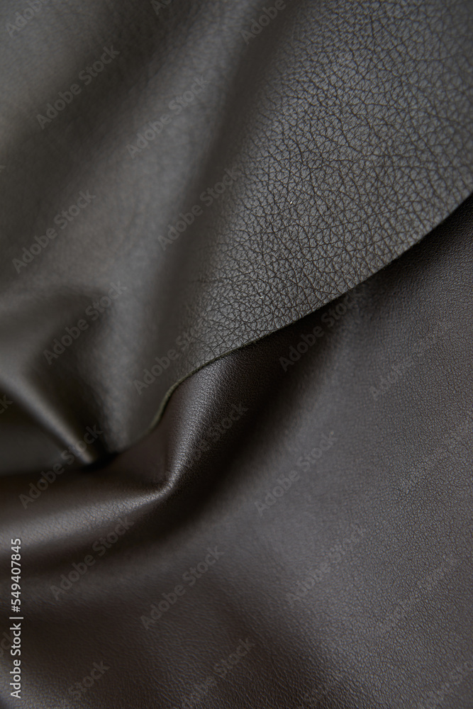 Obraz premium leather samples of different textures for tailoring.
