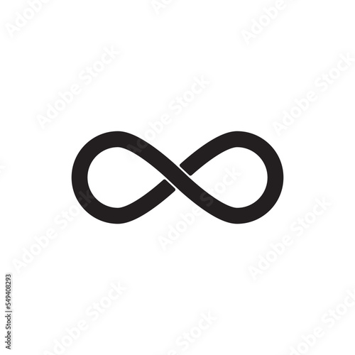 Infinity icon vector flat style logo template