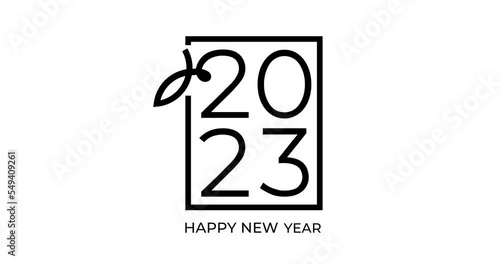 Animated Happy New Year 2023. Concept for greeting of New Year 2023. 4K video