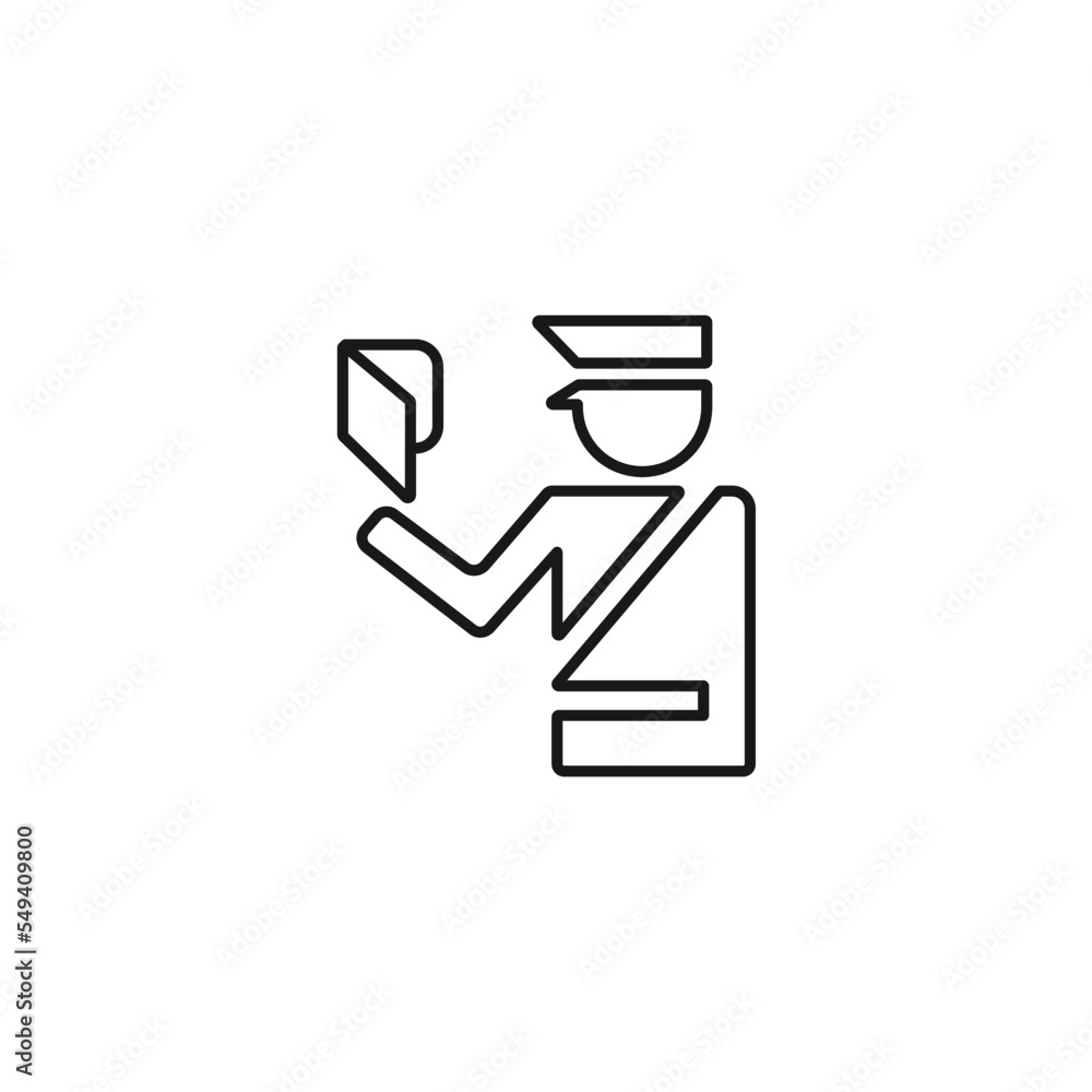 Passport control icon. Border control symbol modern, simple, vector, icon for website design, mobile app, ui. Vector Illustration