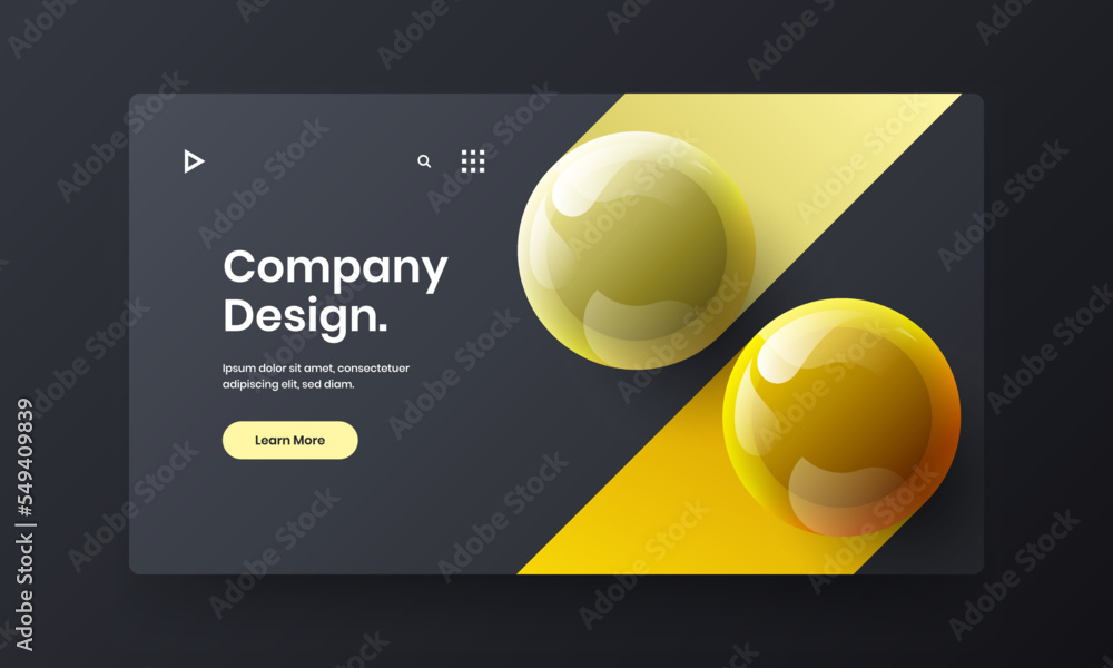 Unique realistic balls poster illustration. Bright company identity vector design template. Unique realistic balls poster illustration. Bright company identity vector design template.
