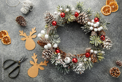 Decorative festive Christmas wreath