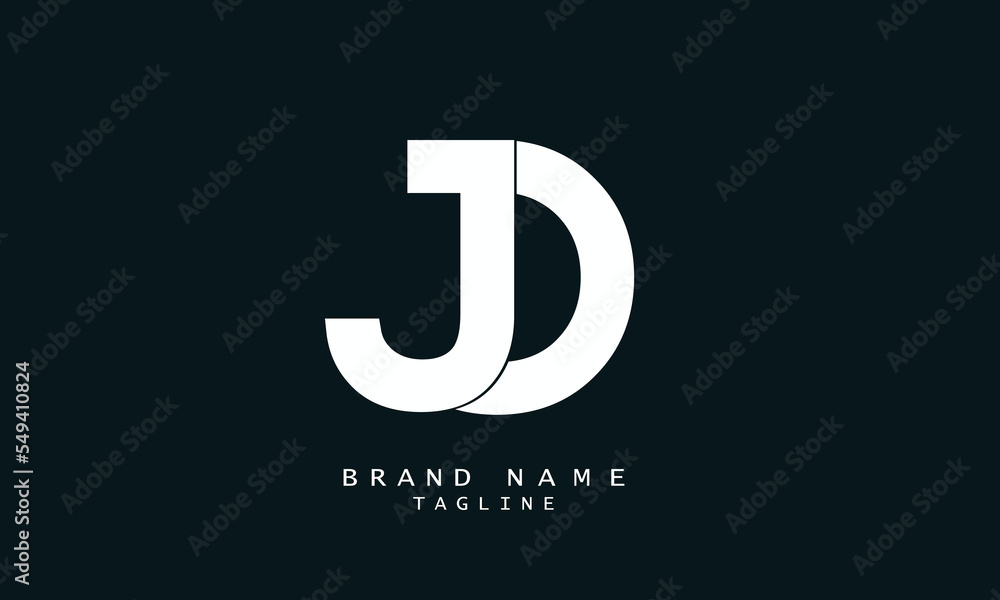 Alphabet letters monogram, design and logo for JD or DJ Alphabet letters monogram, design and logo for JD or DJ