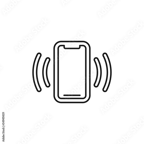 Buzzing phone icon. Vibration mode symbol modern, simple, vector, icon for website design, mobile app, ui. Vector Illustration