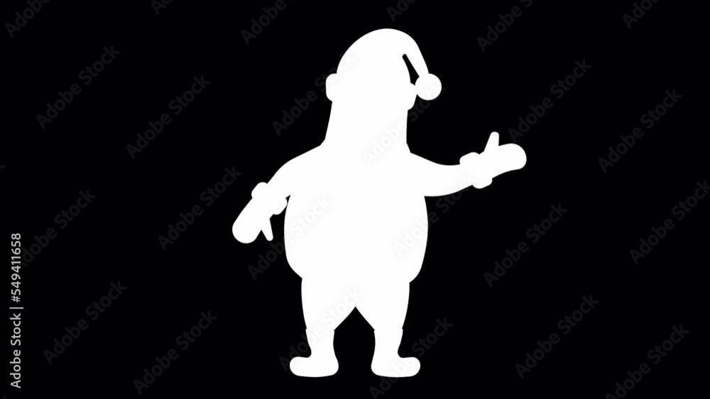 Happy Santa Claus icon 4k animation with optional Alpha luma matte. Happy Santa Claus icon 4k animation with optional Alpha luma matte.