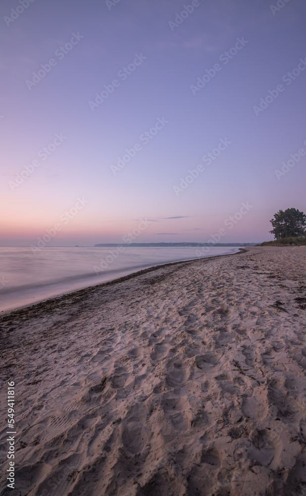 sunrise at the beach in Gdynia mechelinki