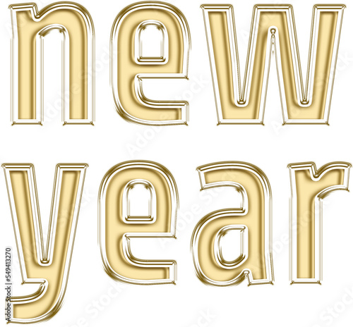 nowy rok napis złoto metal świecić impreza przyjęcie szklany transparentny