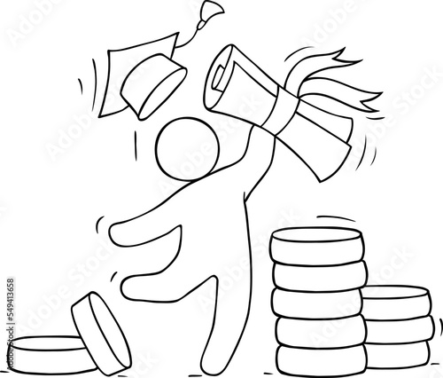 Scholarship, tuition grant, education cost concept
