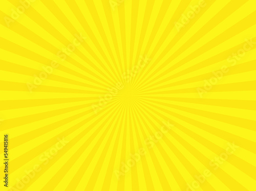 黄色(イエロー)の集中線