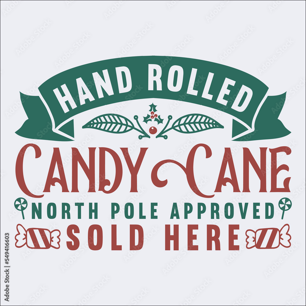 Hand rolled candy can north pole appoved sold here