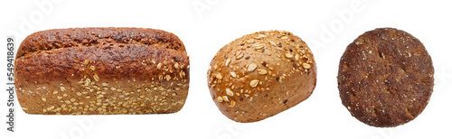 Wallpaper Mural Assortment of cereal baked goods isolated on white background, healthy food Torontodigital.ca