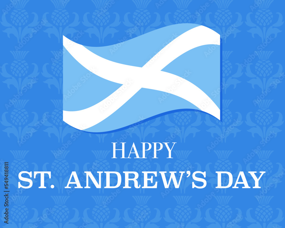 Scotland Day St. Andrew's day - National holiday in Scotland. Template for ...
