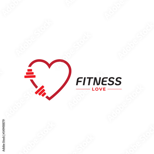 Love fit Fitness Logo Template