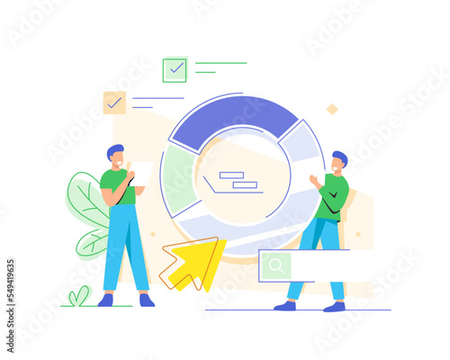 processing and analysis. Modern vector illustration,Business charts and diagrams