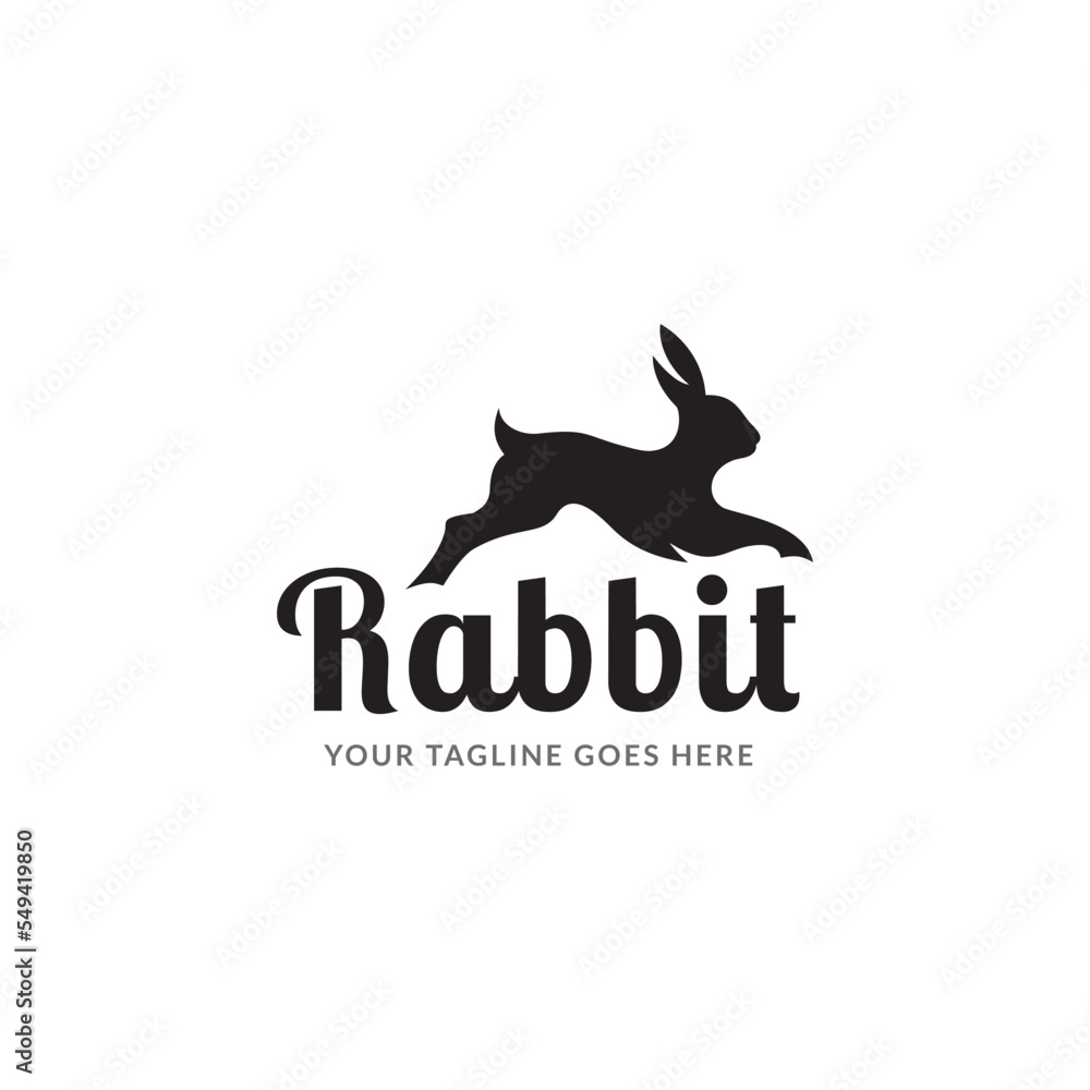 rabbit logo icon vector template.