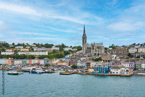 city scape of Cobh Harbour, seaport of Cork in south Ireland © Uwe