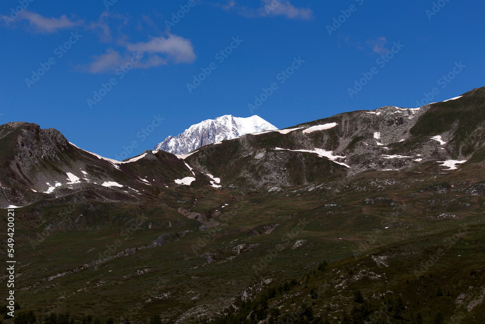 View of mountain in Aosta valley