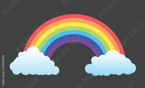 rainbow with clouds photo