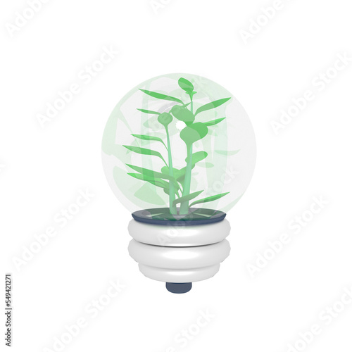 3d illustration of electricity saving