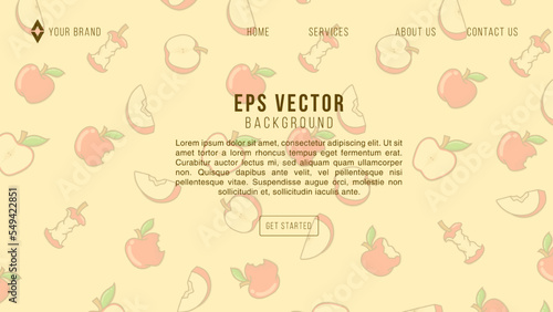 Apple Theme Web Design Abstract Background EPS 10 Vector For Website, Landing Page, Home Page, Web Page, Web Template