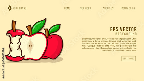 Apple Theme Web Design Abstract Background EPS 10 Vector For Website, Landing Page, Home Page, Web Page, Web Template
