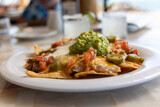 A Plate of Traditional Mexican Nachos