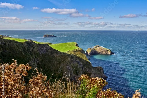 Wild cliffs at the Atlantic coastline of Northern Ireland near Ballycastle, Northern Ireland, UK