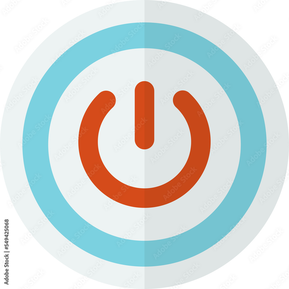 on and off button illustration in minimal style on and off button illustration in minimal style