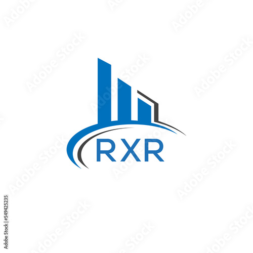 RXR letter logo. RXR blue image. RXR Monogram logo design for entrepreneur and business. RXR best icon.	
 photo