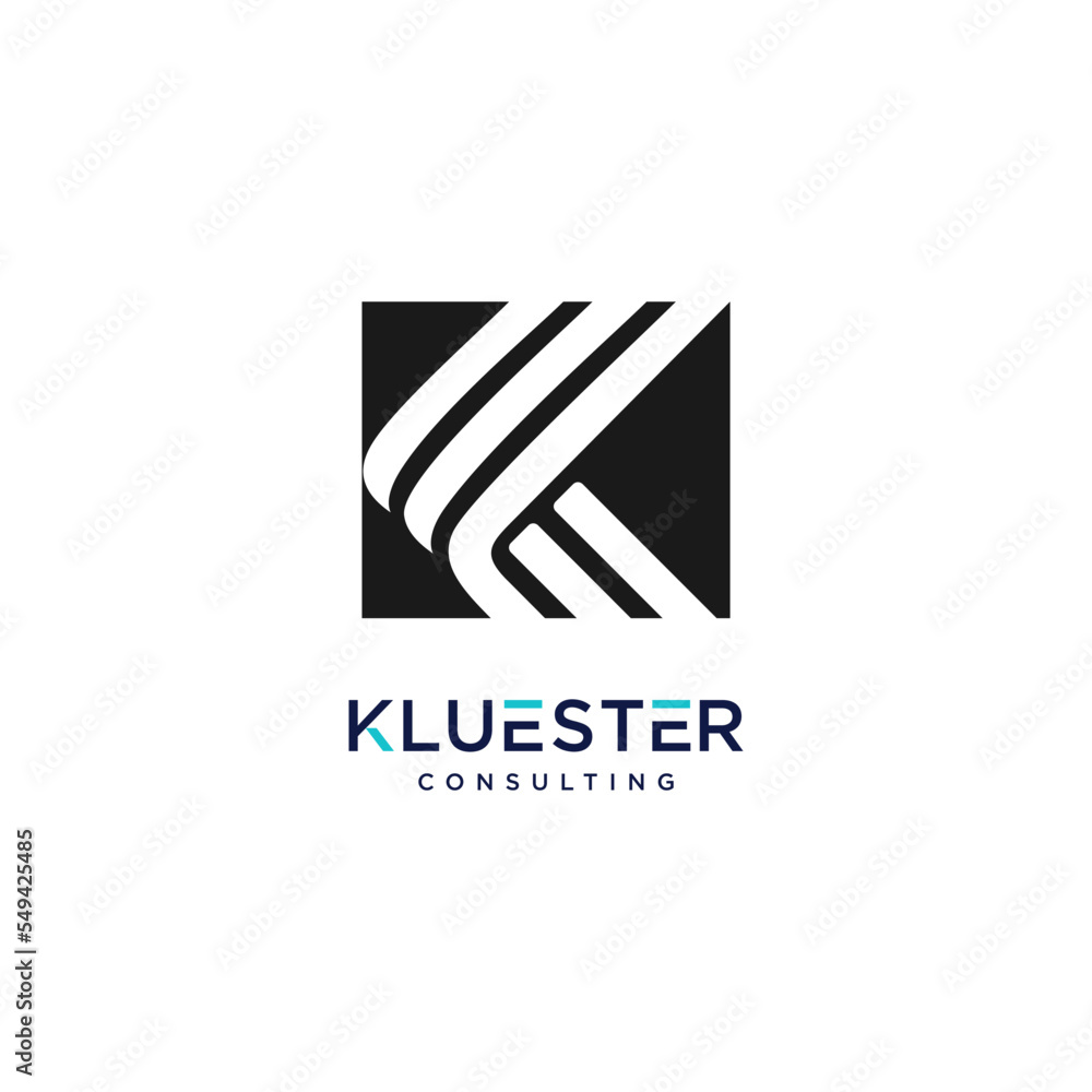 k logo initials design isolated vector illustration