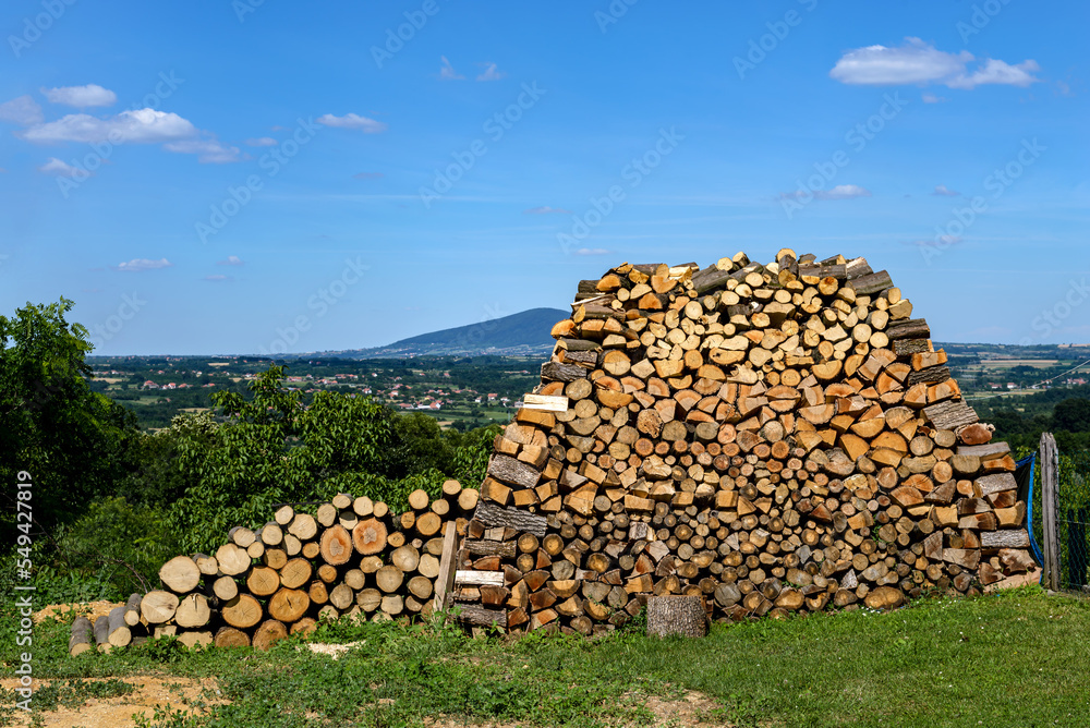 Heap of woodpile