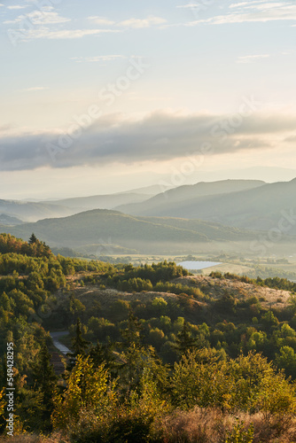 Obraz na płótnie Sunrise mountain landscape with clouds in Slovakia w salonie
