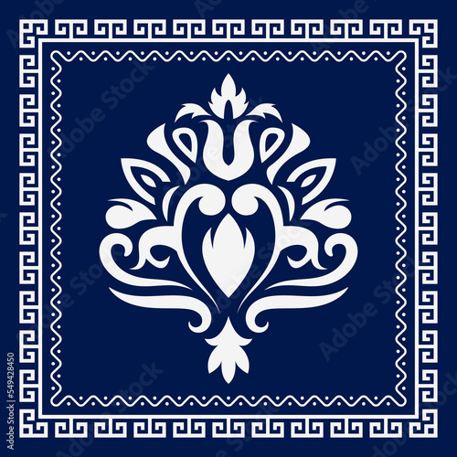 Damask bandana pattern, victorian royal pattern bandana shawl, hijab, neck scarf, tablecloth