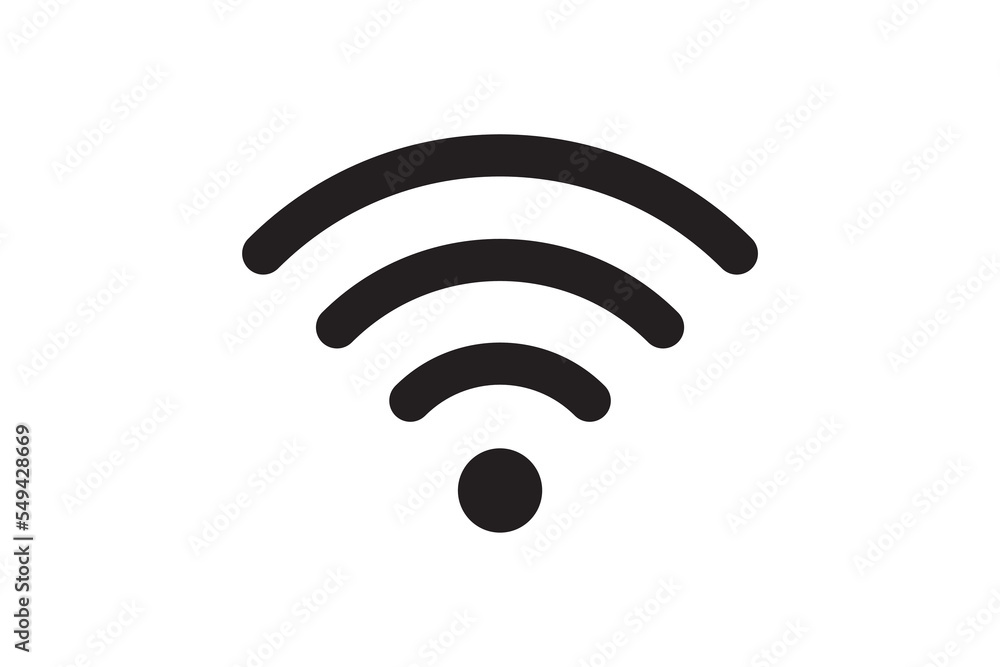 Wi Fi symbol signal connection. Vector wireless internet technology sign. Wifi network communication icon. Wi Fi symbol signal connection. Vector wireless internet technology sign. Wifi network communication icon.