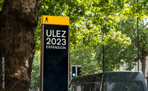 ULEZ 2023 Expansion on a signpost in London photo
