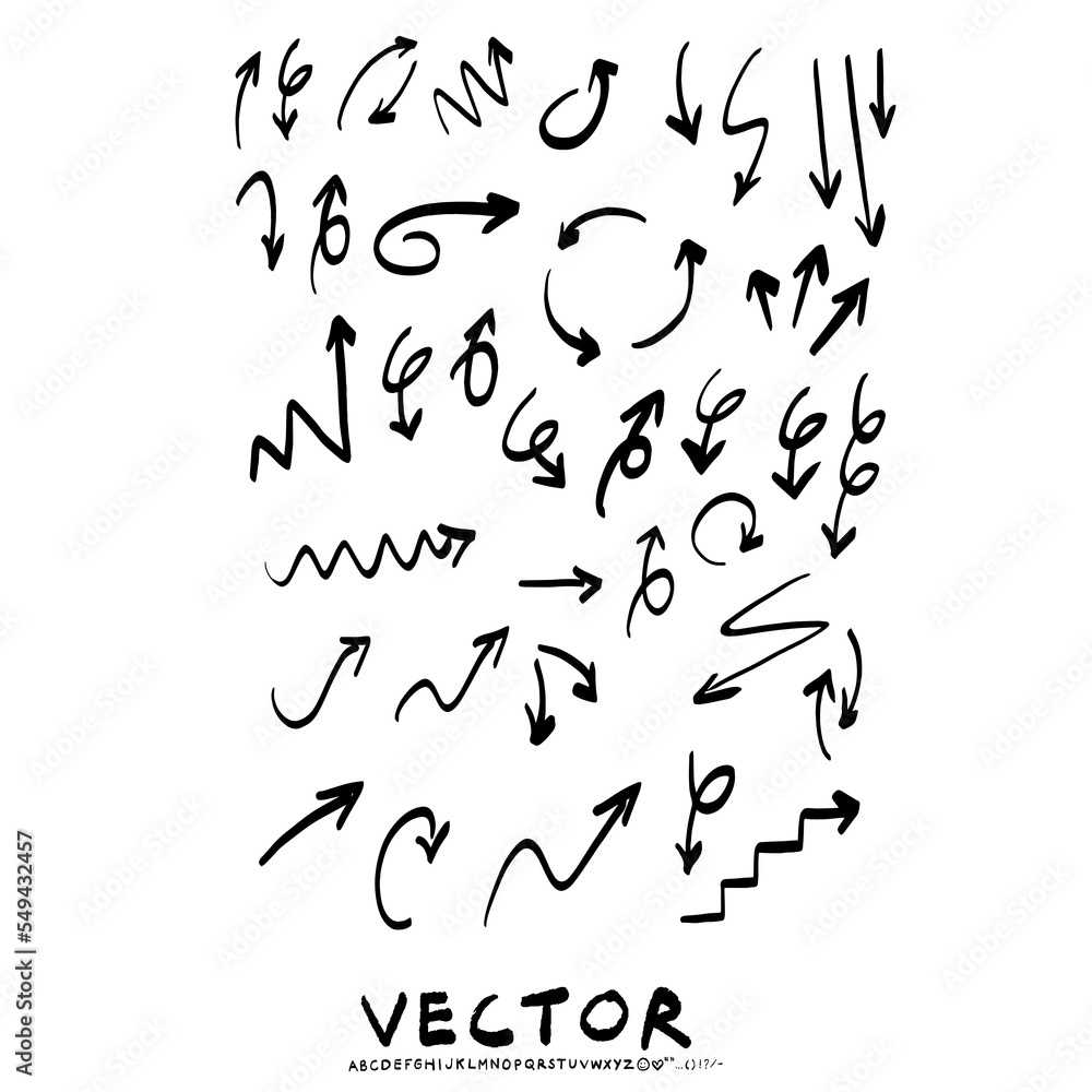 sketch arrow vector. grunge arrow brush.grunge arrow paint. doodle curve point for business plan and education. sketch arrow vector. grunge arrow brush.grunge arrow paint. doodle curve point for business plan and education.