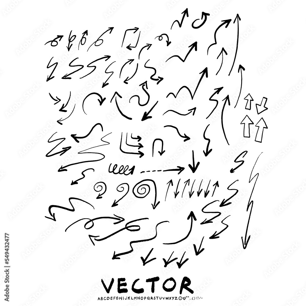 sketch arrow vector. grunge arrow brush.grunge arrow paint. doodle curve point for business plan and education. sketch arrow vector. grunge arrow brush.grunge arrow paint. doodle curve point for business plan and education.